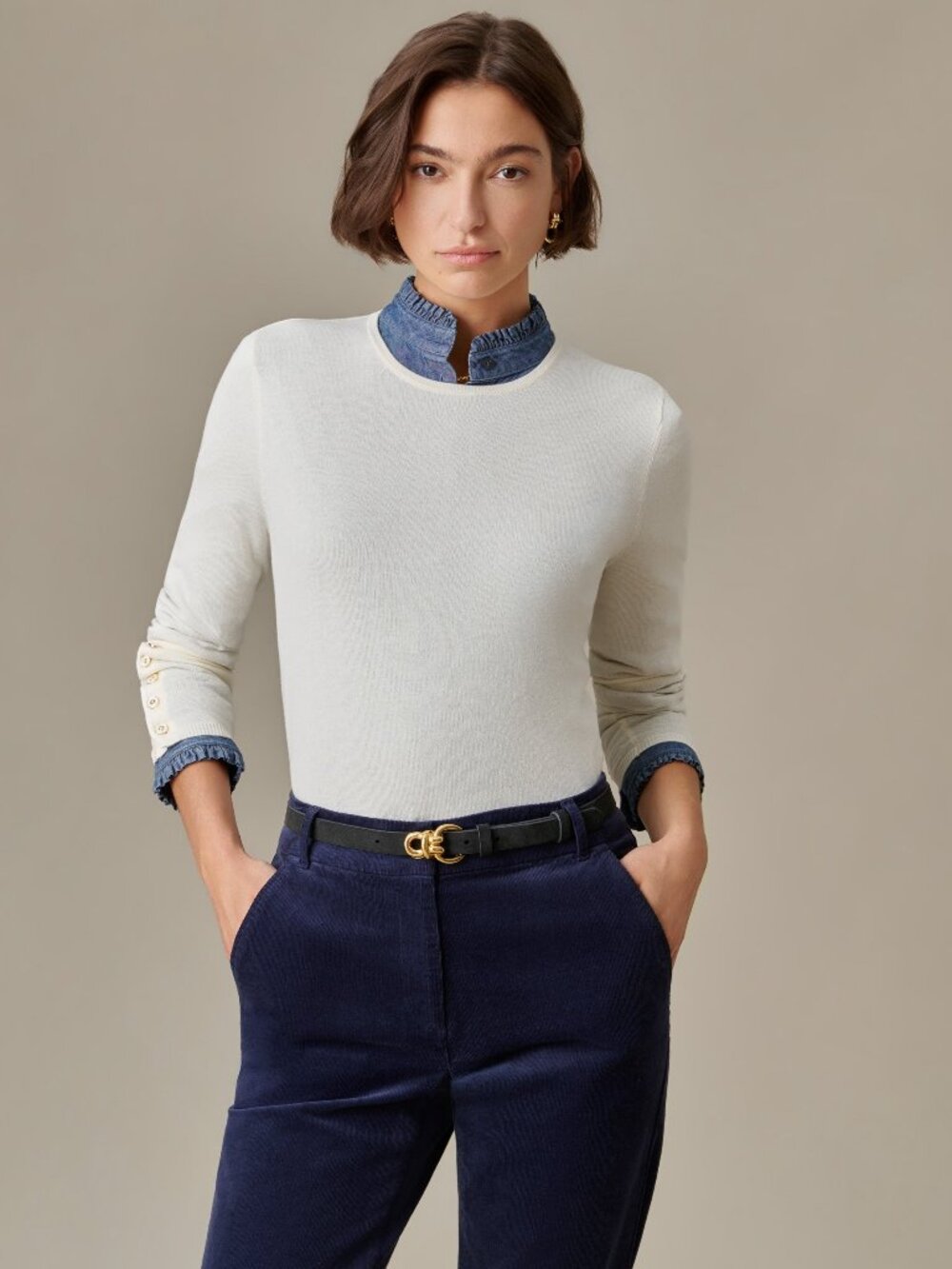 J McLaughlin Jamey Sweater - Ivory NEW